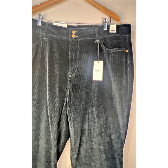 Judy Blue 24 W Emerald Green slimming Corduroy Wide Leg High Waist Pants 24W NWT - Picture 5 of 16
